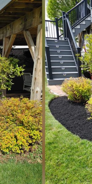 Cleaning flower bed_mulching_edging